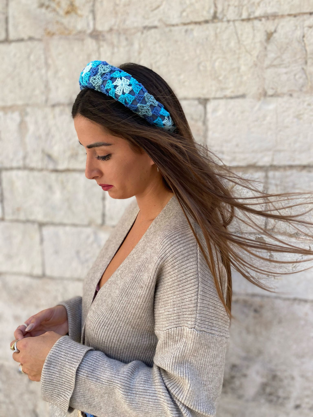 Frontino Crochet Azzurro