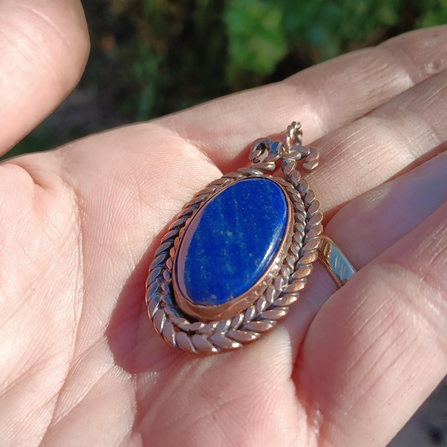 Pendentif cuivre et Lapis lazuli