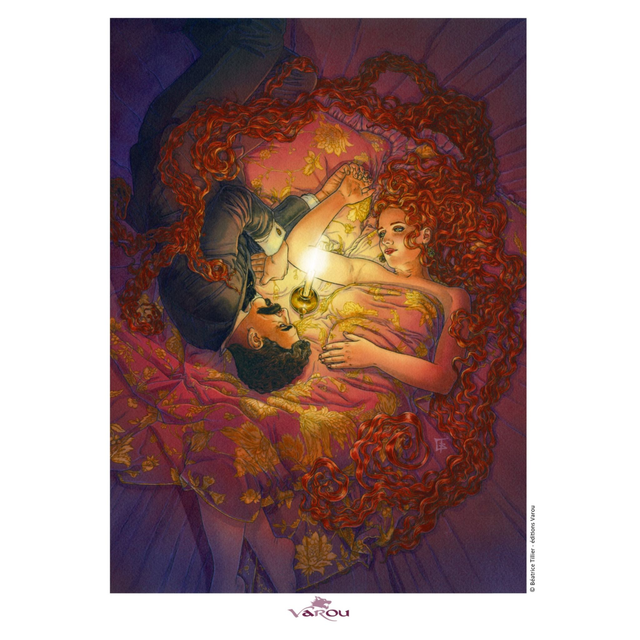 Affiche La chevelure Guy de Maupassant de Béatrice Tillier A3 limité à 50 ex et signé