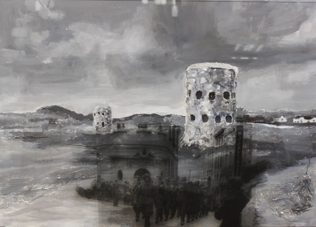 Guernsey Now and Then - print of mixed media piece by Lily Parkes