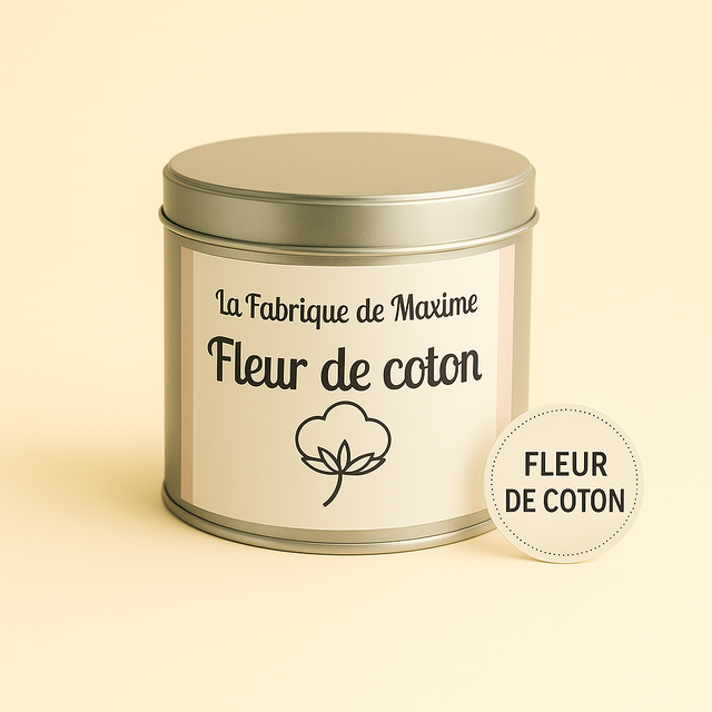 Bougie artisanale parfumée Fleur de coton – 150gr