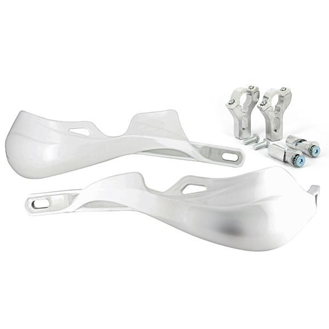 Protège Mains Universel Blanc Pour Guidons Ø22 Structure Alu + Kit de Fixation