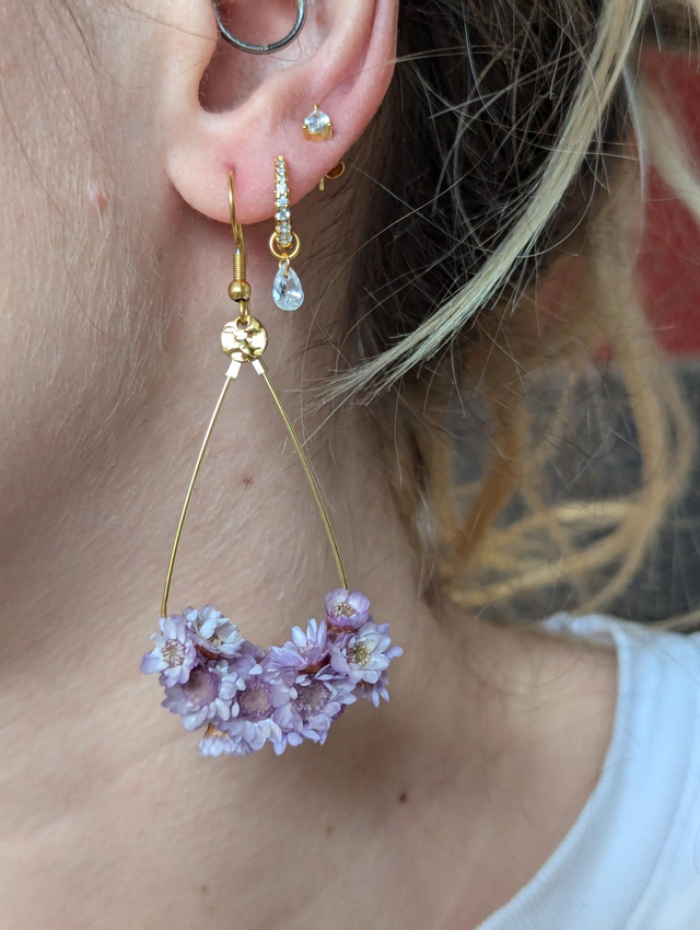 Boucles d'oreilles Lyra - Lavande