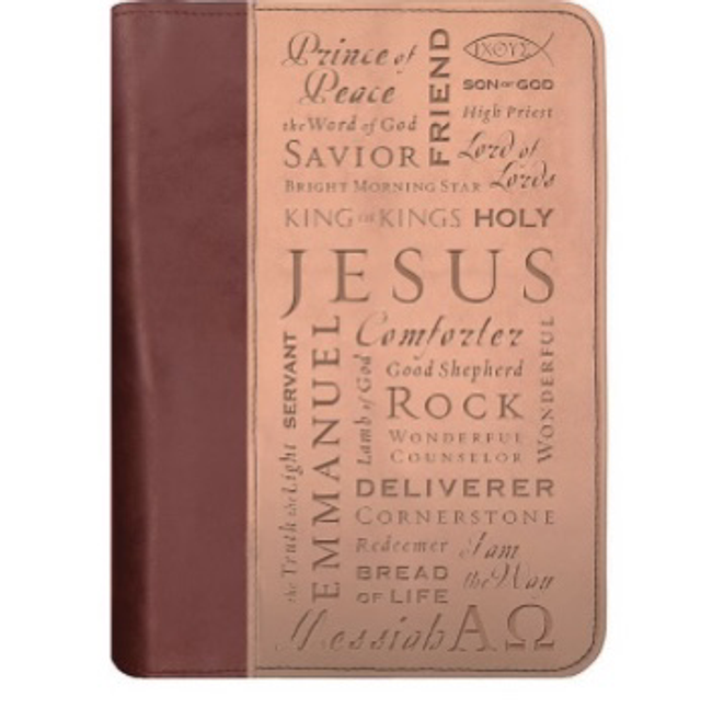 Duo Tone Names of Jesus Extra Large Book/Bible Cover