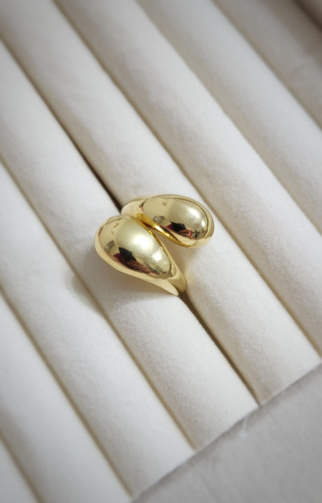 Anel Gota Grande N.17 – Ouro