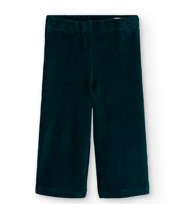 Boboli - pantalone morbido velluto verde bosco