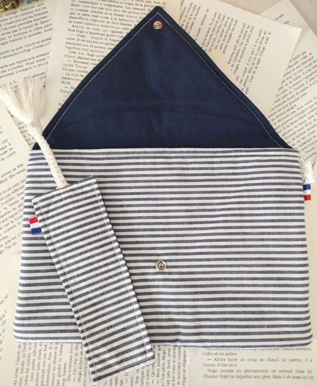 Housse pour Livre « Marinière »