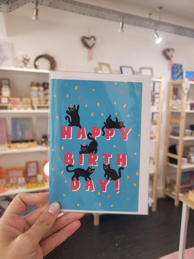 Happy Birthday Cats Greetings Card - NW-002