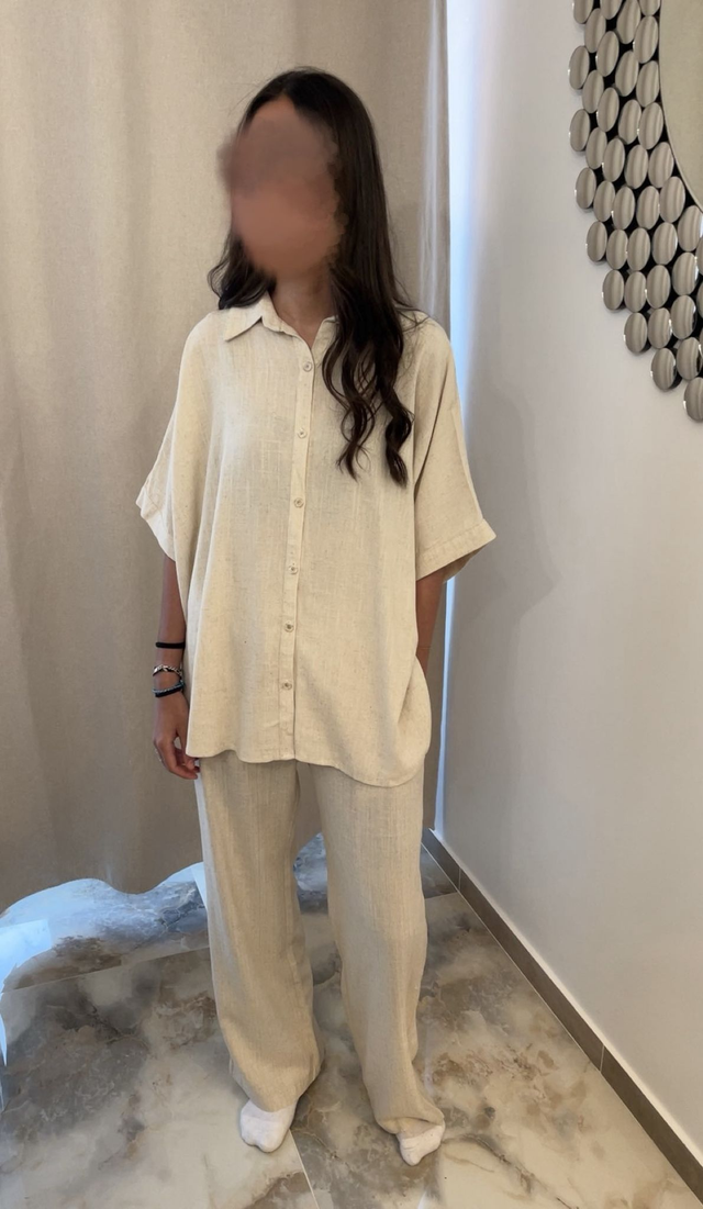 Ensemble Lin manches courtes