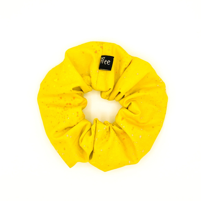 Rightsized Scrunchie - Yellow Metallic Gold Speckle