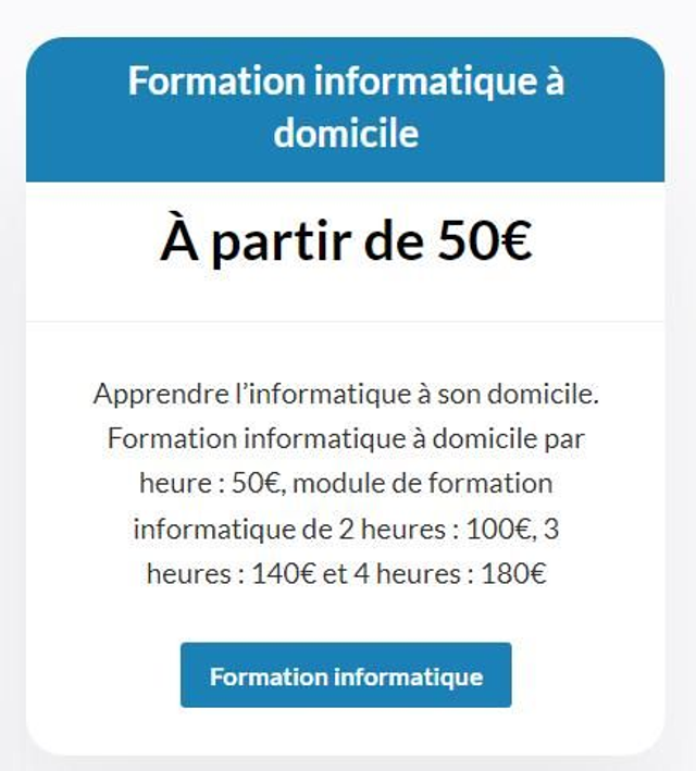 Formation informatique à domicile