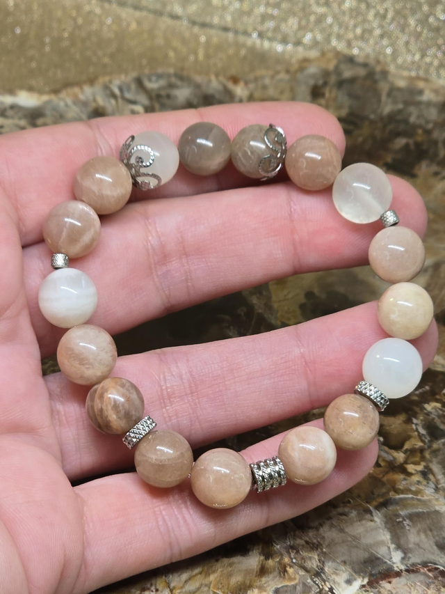 Bracelet Pierre de lune 1 cm 