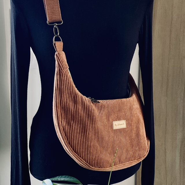 CURVE BAG VELLUTO marron