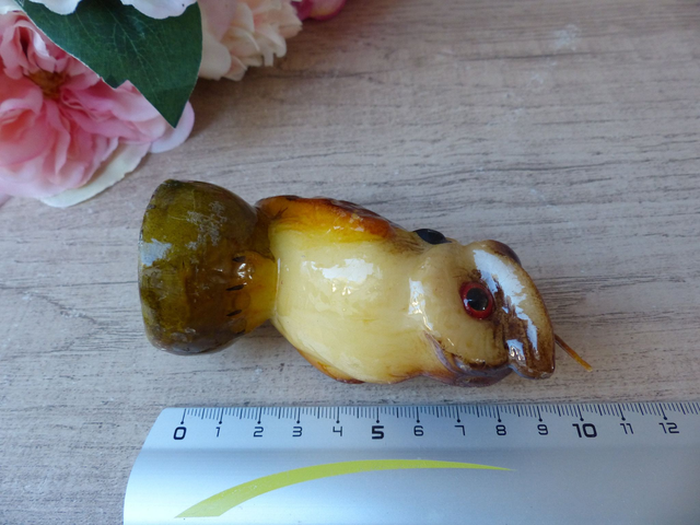 Vintage bougie animal hibou chouette Italie, Figurine hibou en cire, Bougie thème animaux de la forêt, décoration d'intérieur, cadeau ami