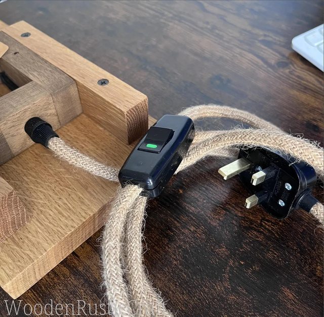 Rectangular English Oak Wall Light