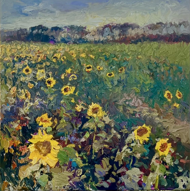 Der Sommer von gestern – Öl auf Leinwand, 100 × 100 cm, 2026 | Yesterday’s Summer
