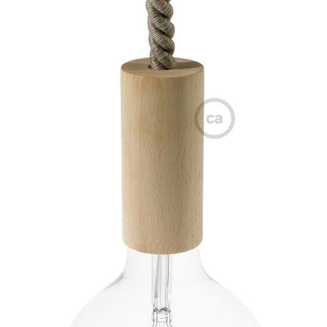 Holz für XL-Seilkabel Lampenfassung