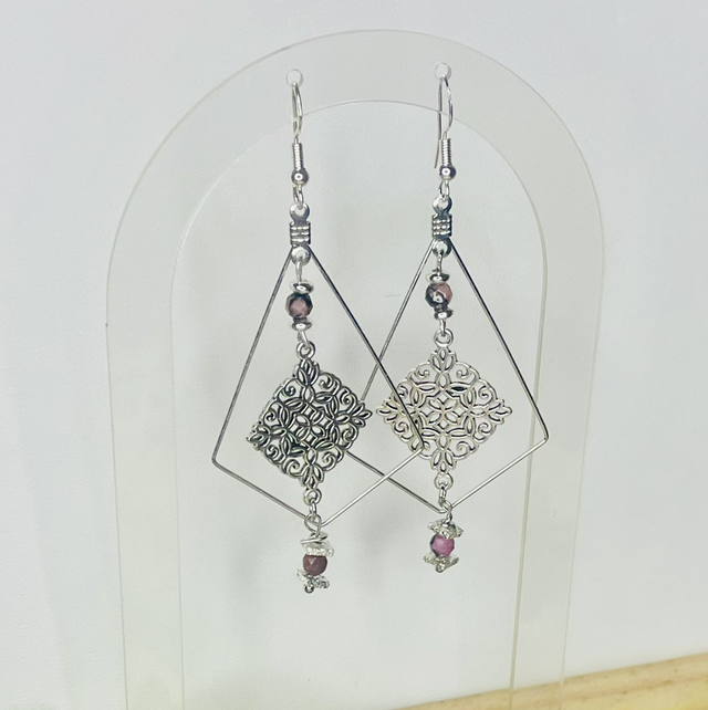 ARABESQUE ARGENTÉ Rhodonite