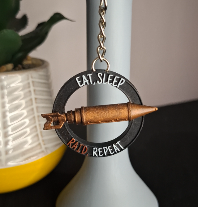 Porte-clé Rust - Eat Sleep Raid Repeat