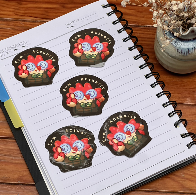 Sticker Glossy - Pr.Kipik l’intello « Erm…actually » 