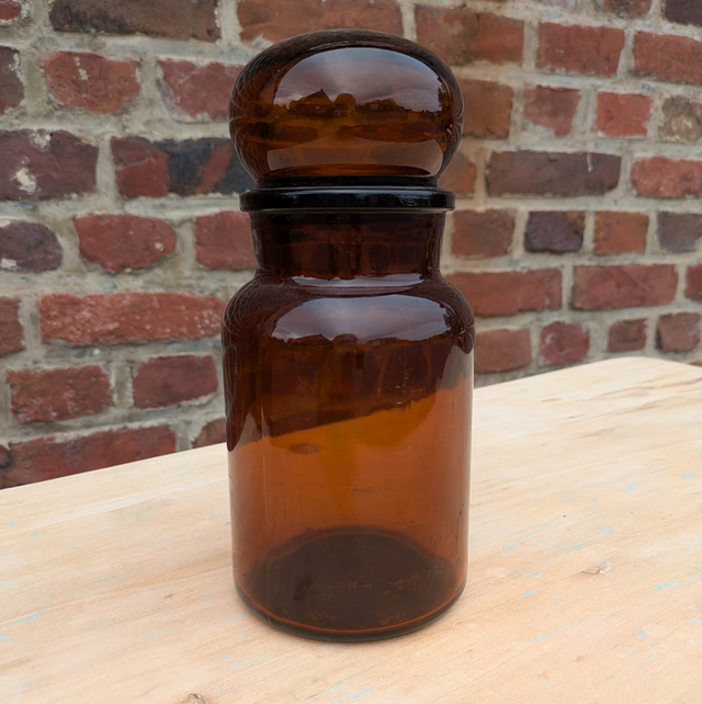 Pot à pharmacie marron fumé