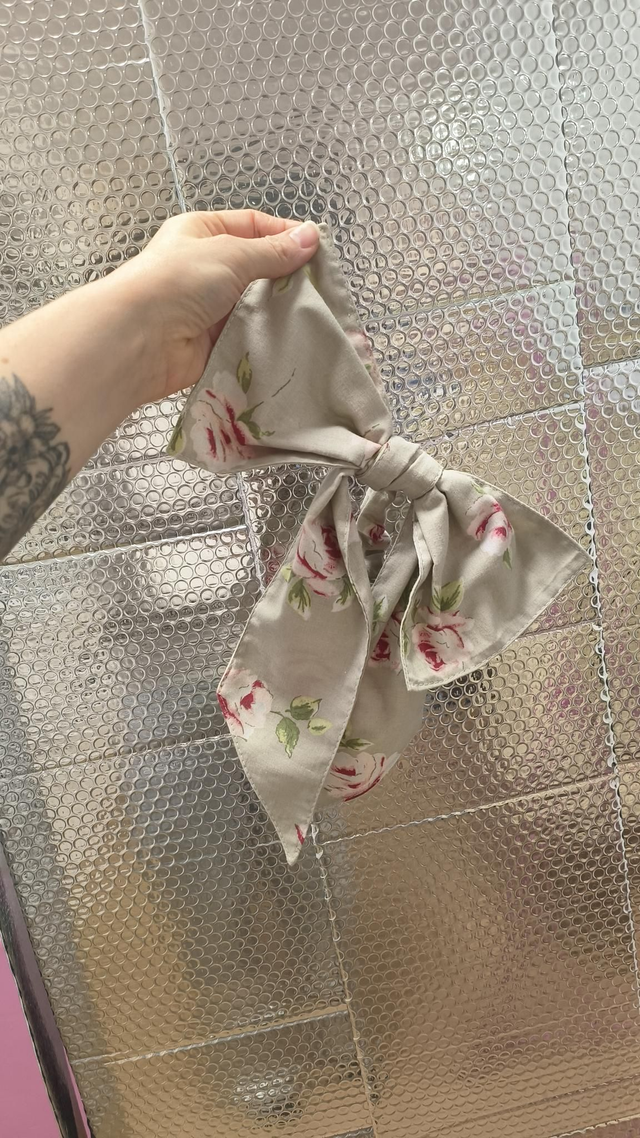 Chouchou noeud - Léopard rose