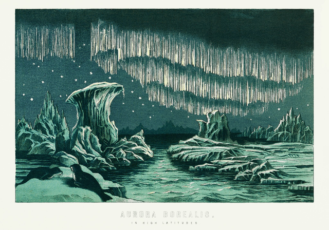 Aurora Borealis in High Latitude