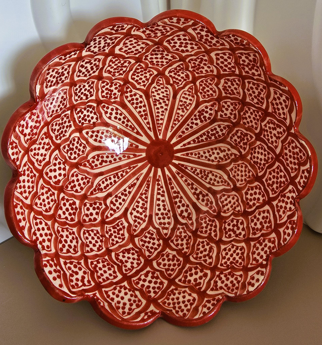 Saladier en céramique de Safi -rouge fait mains