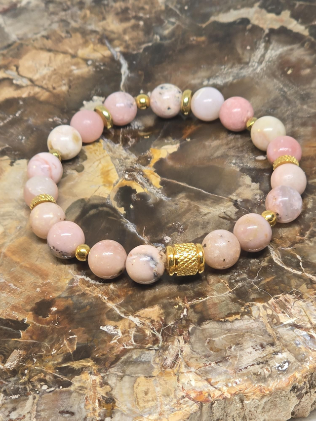 Bracelet Opale rose 0,8 cm 