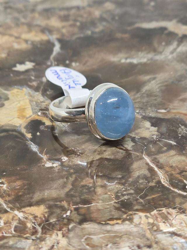 Bague Argent 925 et Aigue marine 