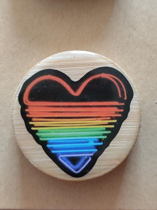 Décapsuleur cœur couleurs les 7 chakras magnétique frigo