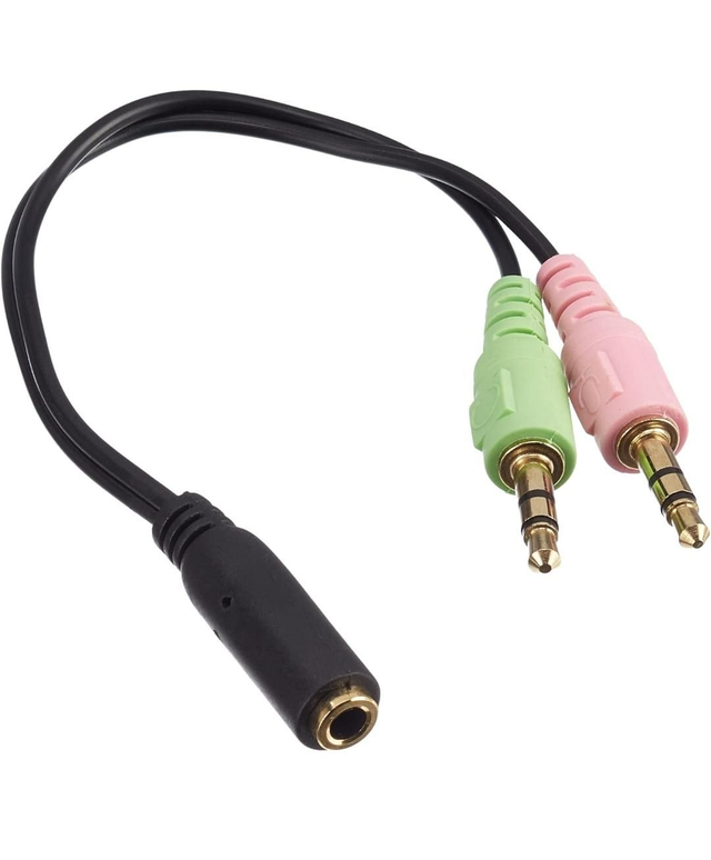 Câble Adaptateur Casque pour Android/iPhone 4 Broches Adaptateur Jack trrs vers PC/Notebook connecteur 2 fiche