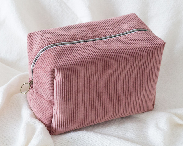Maxi-trousse velours - Vieux Rose