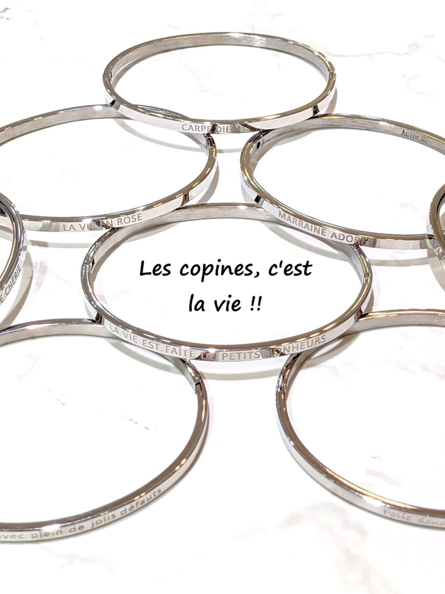 Jonc message graver les copines, c’est la vie !!