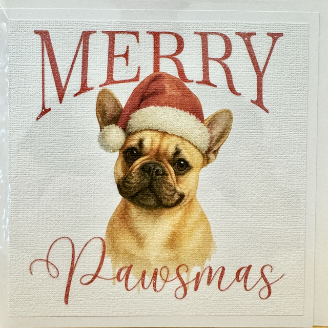 French Bulldog Pawsmas Card
