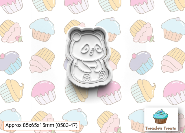 Panda Fondant/cookie stamp with cutter 