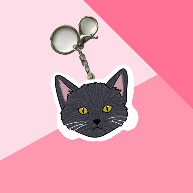 CAT keychain - Black