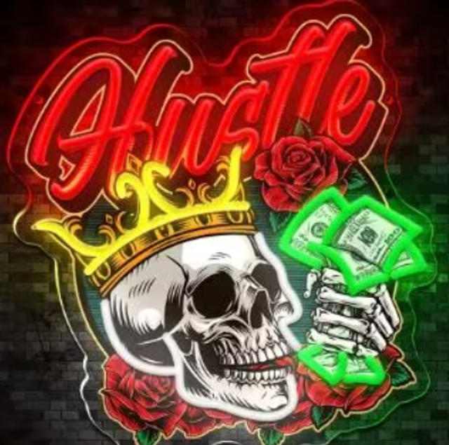 LED lamp neon stijl Crown Skull (33x30cm)