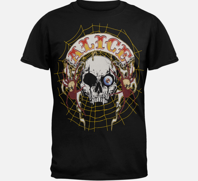Alice Cooper - Skull Web T-Shirt - Small
