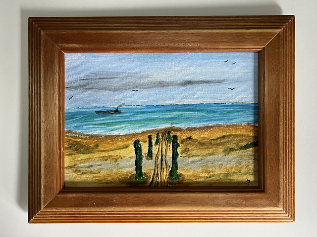 Ancient tracks on the beach