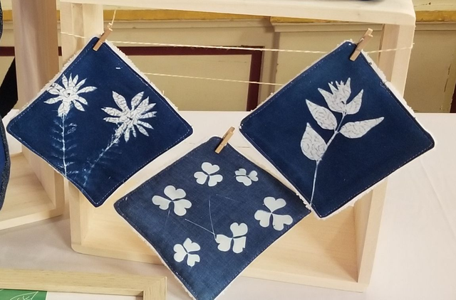 Lingettes en cyanotype