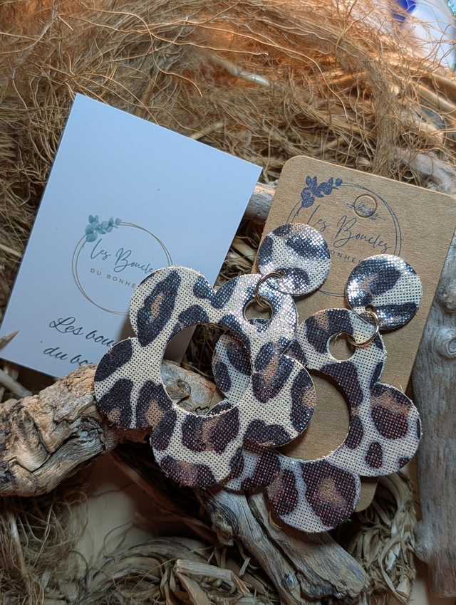 Boucles d'oreilles Sonia léopard sa022