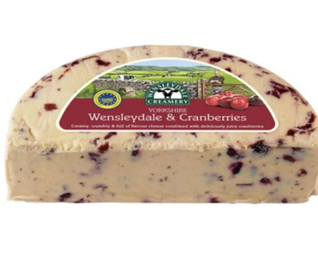 Wensleydale and Cranberry cheese kg