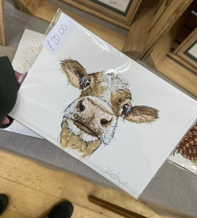 ‘How Now Brown Cow’ A5 Original Artwork (Unframed)