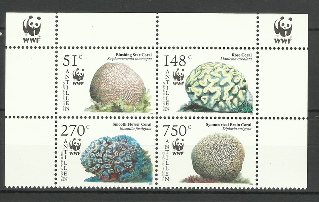 Netherlands Antilles Antillen 2005 WWF Corals MNH