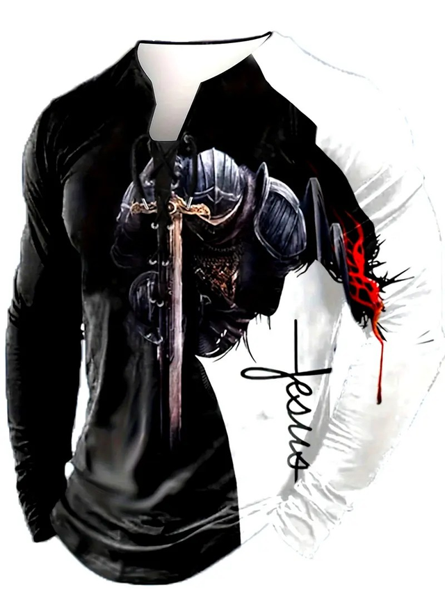 Men's 3D Graphic Long Sleeve Shirt