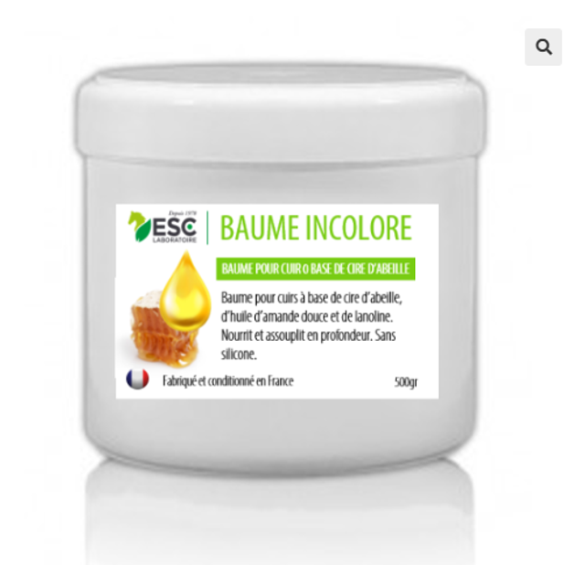 BAUME POUR CUIR incolore nourrissant – à base de cire d’abeille