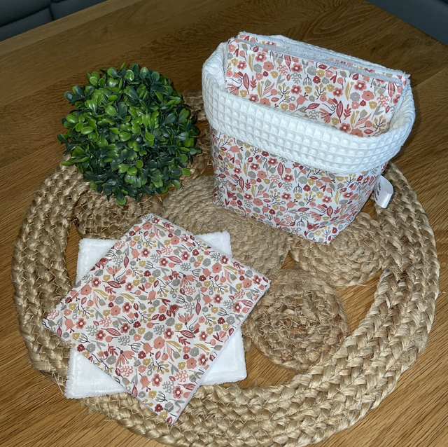 Panier  + Lingettes lavables (lot de 7)