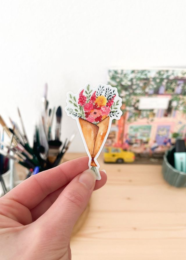 Sticker vinyle Bouquet de fleurs