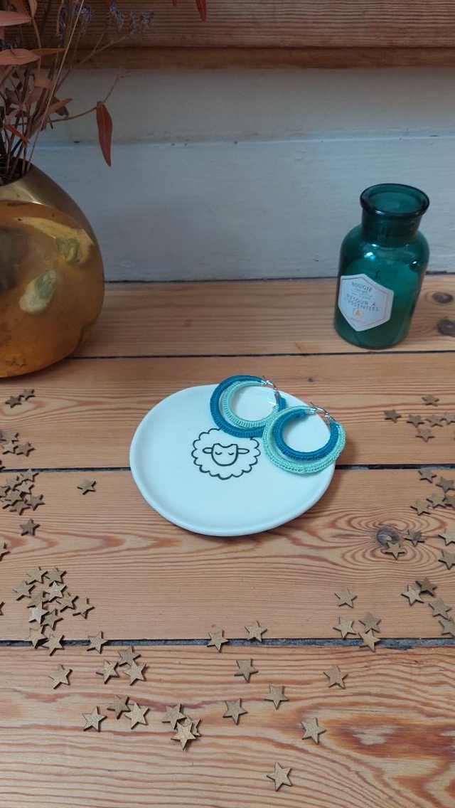 BO double créoles vertes 